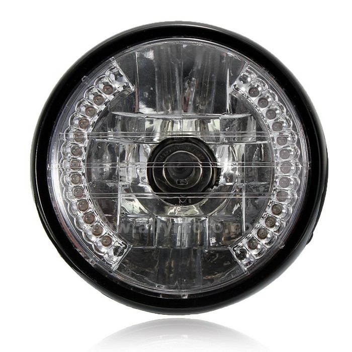 154 7Inch 12V 35W H4 Halogen Halo Lamp Blinker Running Light Led Headlight Harley